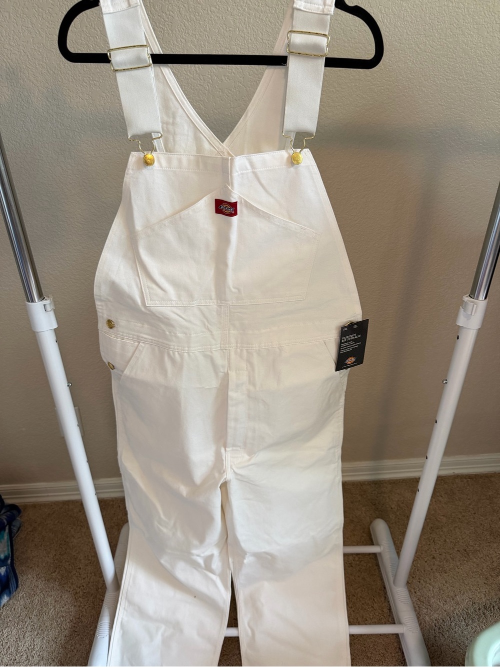 Dickies Off-White Canvas Work Overalls